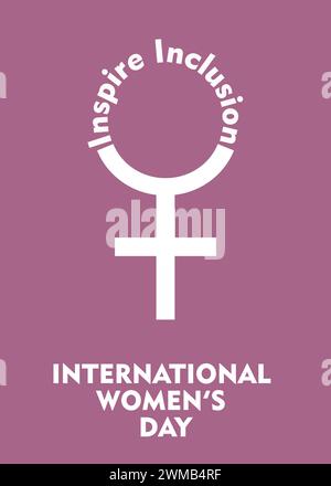 Internationaler Frauentag 2024, Poster, Hintergrund Stock Vektor