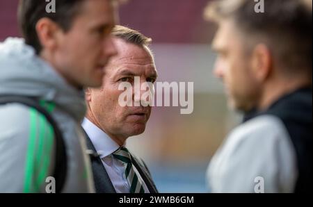 TIR Park, Motherwell, Großbritannien. Februar 2024. Scottish Premiership Football, Motherwell versus Celtic; Celtic Manager Brendan Rodgers Credit: Action Plus Sports/Alamy Live News Stockfoto