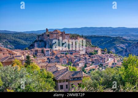 Mittelalterliche Stadt Alquezar, Provinz Huesca, Aragon, Spanien Stockfoto