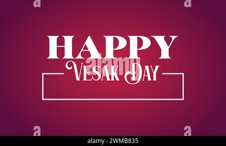 Happy Vesak Day stilvolles Design mit Illustrationen Stock Vektor