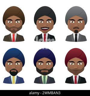 Leute-Avatar-Set Leute bunter flacher Stil Vektor-Illustration Set Stock Vektor
