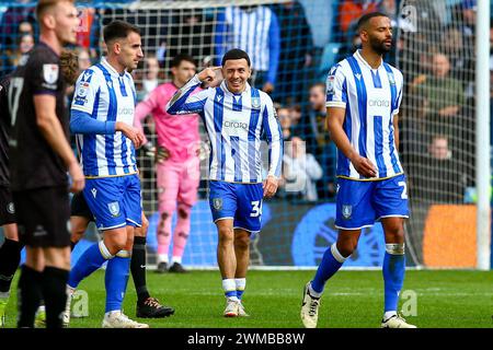 Hillsborough Stadium, Sheffield, England - 24. Februar 2024 Ian Poveda (36) von Sheffield Wednesday - während des Spiels Sheffield Wednesday gegen Bristol City, EFL Championship, 2023/24, Hillsborough Stadium, Sheffield, England - 24. Februar 2024 Credit: Arthur Haigh/WhiteRosePhotos/Alamy Live News Stockfoto