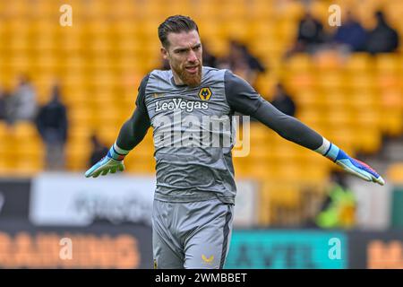 José Sá von Wolverhampton Wanderers im Vorspiel während des Premier League-Spiels Wolverhampton Wanderers gegen Sheffield United in Molineux, Wolverhampton, Großbritannien, 25. Februar 2024 (Foto: Cody Froggatt/News Images) Stockfoto