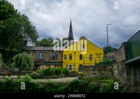 Todmorden, Canalside Stockfoto