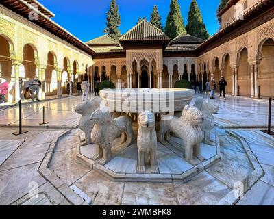 Architektur Alhambra Palast und Festung Komplex, Granada, Spanien Stockfoto