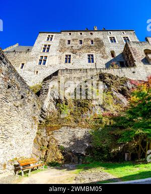 Mittelalterliche Burg Vianden in Luxemburg Stockfoto