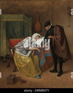 Jan Havicksz. Steen die kranke Frau 1666 Stockfoto