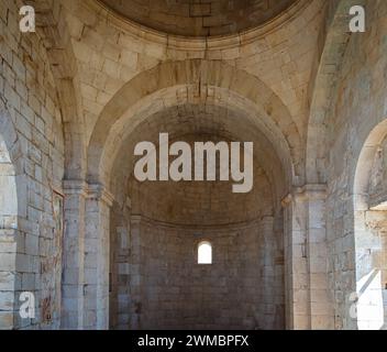 Kirche San Felice im archäologischen Bereich von Balsignano, Stadt Modugno, Provinz Bari, Region Apulien, Süditalien - 10. Jahrhundert Stockfoto