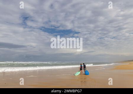 Plage Nord Beach, Mimizan, New Aquitaine, Frankreich Stockfoto