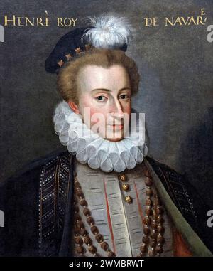 Heinrich IV. (1553–1610), guter König Heinrich, Heinrich der große, Porträt Heinrichs III. Von Navarra (später Heinrich IV. Von Frankreich), um 1575 Stockfoto