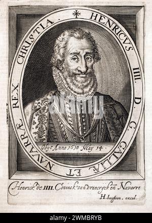 Heinrich IV. (1553–1610), Heinrich der große, König von Navarra (als Heinrich III.) von 1572 und König von Frankreich von 1589 bis 1610. Stockfoto