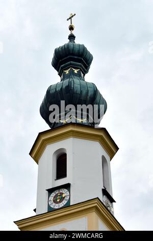 Pfarrkirche, Sankt Gilgen, St. Gieng ist ein Dorf am Wolfgangsee im Bundesstaat Salzburg, Österreich, Europa Stockfoto