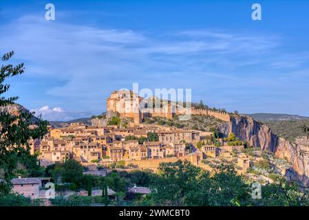 Mittelalterliche Stadt Alquezar, Provinz Huesca, Aragon, Spanien Stockfoto