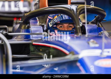 MANAMA, BAHRAIN, Bahrain International Circuit, 23.Feb.2024: Alexander Albon aus Thailand und Williams Racing während der Formel-1-Tests in Bahrain Stockfoto