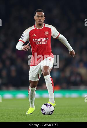 London, Großbritannien. Februar 2024. Gabriel of Arsenal während des Premier League-Spiels im Emirates Stadium in London. Der Bildnachweis sollte lauten: David Klein/Sportimage Credit: Sportimage Ltd/Alamy Live News Stockfoto