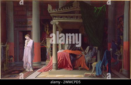 Jean Auguste Dominique Ingres, Antiochus-Krankheit oder Antiochus und Stratonice, Ölmalerei auf Leinwand, 1840 Stockfoto