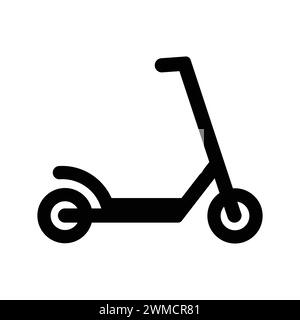 Symbol Für Kick Scooter. Einfaches Design Für Websites Oder Mobile Apps. Vector Flat Umweltfreundlicher Transport Stock Vektor