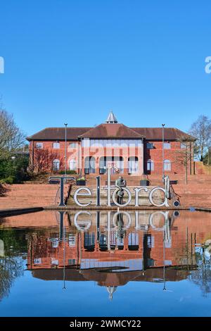 Thomas Telford Statue, Telford Square, Telford, Shropshire Stockfoto