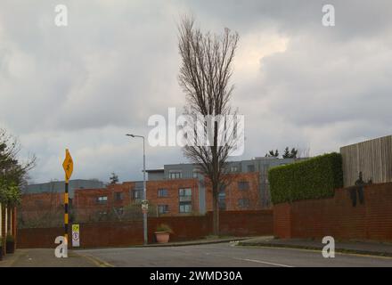 Dublin, Irland - 24. Februar 2024: Ein Foto einer Gruppe von Gebäuden in einer Stadtlandschaft in Dublin. Stockfoto