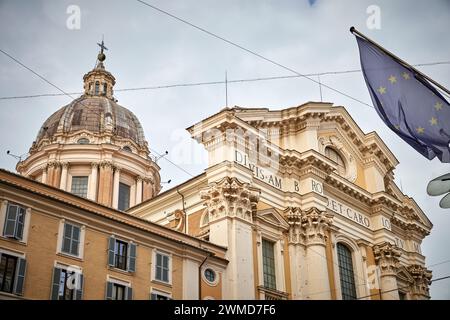 Basilica dei Santi Ambrogio e Carlo al Corso Rom, Italien. Stockfoto