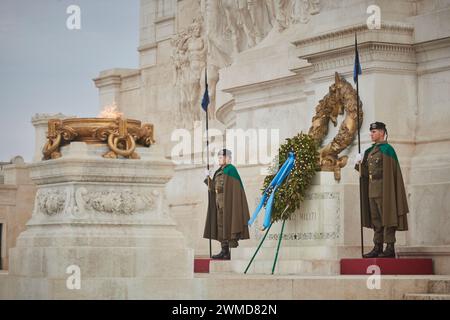 Altar der Vaterländischen Soldatenwache Grab des unbekannten Soldaten Rom, Italien. Stockfoto