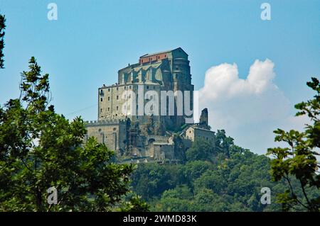 Sacra di San Michele, Piemont, Val Susa, Italien Stockfoto