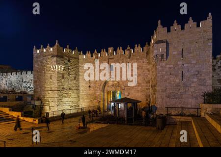Damaskus-Tor in Jerusalem, Israel Stockfoto