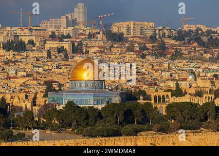 Der Felsendom auf dem Tempelberg in Jerusalem, Israel Stockfoto