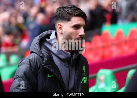 Wembley Stadium, London, Großbritannien. Februar 2024. Carabao League Cup Final Football, Chelsea gegen Liverpool; Dominik Szoboszlai von Liverpool Credit: Action Plus Sports/Alamy Live News Stockfoto