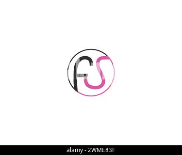 Creative Letter FS Logo Design Vektorvorlage Stock Vektor