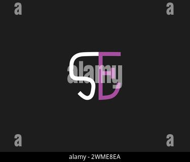 Creative Letter SE Logo Design Vektorvorlage Stock Vektor