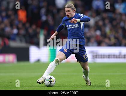 London, Großbritannien. Februar 2024. Conor Gallagher von Chelsea während des Carabao Cup-Spiels im Wembley Stadium, London. Der Bildnachweis sollte lauten: Paul Terry/Sportimage Credit: Sportimage Ltd/Alamy Live News Stockfoto