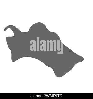 Vereinfachte Karte für Turkmenistan. Graue, elegante, glatte Karte. Vektorsymbole isoliert auf weißem Hintergrund. Stock Vektor