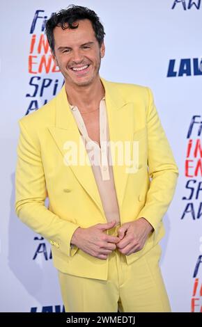 Santa Monica, Usa. Februar 2024. Andrew Scott kommt für die Film Independent Spirit Awards 2024 in Santa Monica, Kalifornien am Sonntag, den 25. Februar 2024. Foto: Chris Chew/UPI Credit: UPI/Alamy Live News Stockfoto