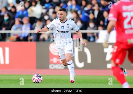 Machida Gion Stadium, Tokio, Japan. Februar 2024. NETA Lavi (Gamba), 24. FEBRUAR 2024 - Fußball/Fußball: Spiel der J1 League 2024 zwischen dem FC Machida Zelvia 1-1 Gamba Osaka im Machida Gion Stadium, Tokio, Japan. Quelle: Naoki Nishimura/AFLO SPORT/Alamy Live News Stockfoto