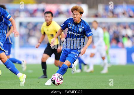 Machida Gion Stadium, Tokio, Japan. Februar 2024. Yu Hirakawa (Zelvia), 24. FEBRUAR 2024 - Fußball/Fußball: Spiel der J1 League 2024 zwischen dem FC Machida Zelvia 1-1 Gamba Osaka im Machida Gion Stadium, Tokio, Japan. Quelle: Naoki Nishimura/AFLO SPORT/Alamy Live News Stockfoto