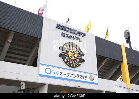 Sankyo Frontier Kashiwa Stadium, Chiba, Japan. Februar 2024. Sankyo Frontier Kashiwa Stadium/Allgemeine Ansicht, 25. FEBRUAR 2024 - Fußball/Fußball : 2024 J1 League Spiel zwischen Kashiwa Reysol 1-1 Kyoto Sanga F.C. im Sankyo Frontier Kashiwa Stadium, Chiba, Japan. Quelle: AFLO SPORT/Alamy Live News Stockfoto