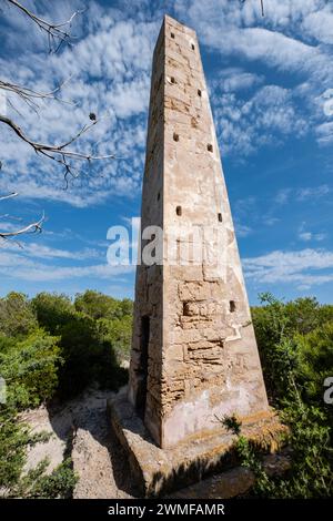 Hauptpunkte, Es Comú, Àrea Natural d'Especial Interès, im Naturpark S'Albufera, Muro, Bahía de Alcúdia, Mallorca, Balearen I Stockfoto