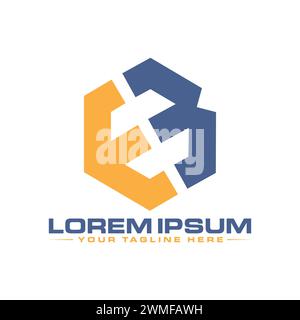 EM-Letter-Logo. Kreatives und professionelles EM-Logo-Design. Stock Vektor