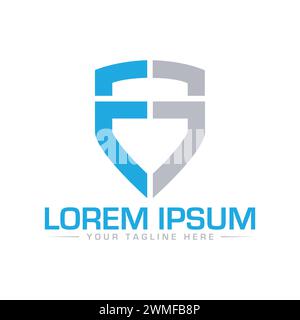 FG Letter Logodesign. Kreatives und modernes FG-Logo-Design. Stock Vektor
