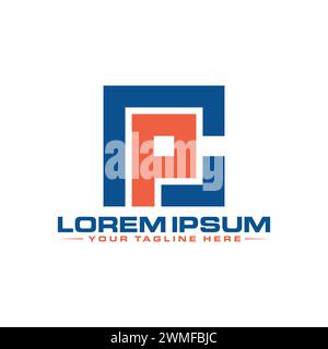 FC Letter Logo Design. Kreatives und modernes FC Letter Logo Design. Stock Vektor