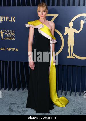 Los Angeles, Usa. Februar 2024. LOS ANGELES, KALIFORNIEN, USA – 24. FEBRUAR: Hannah Leder kommt am 24. Februar 2024 bei den 30. Jährlichen Screen Actors Guild Awards im Shrine Auditorium und in der Expo Hall in Los Angeles, Kalifornien, USA. (Foto: Xavier Collin/Image Press Agency) Credit: Image Press Agency/Alamy Live News Stockfoto