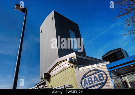 Große Hochhalle, ABAB-Tankbau, Kempten, Bayern, Allgaeu, Deutschland Stockfoto