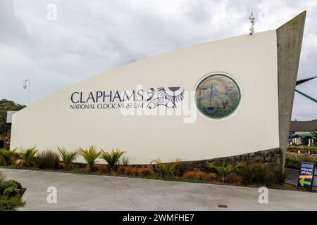 Claphams National Clock Museum in Whangarei, Northland, Neuseeland am Sonntag, 25. Februar 2024. Foto: David Rowland / One-Image.com Stockfoto