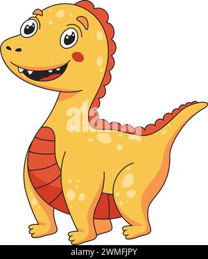 Sehr süßer Dinosaurier Brachiosaurus, für Kinderzimmer, kindliches Design Stock Vektor