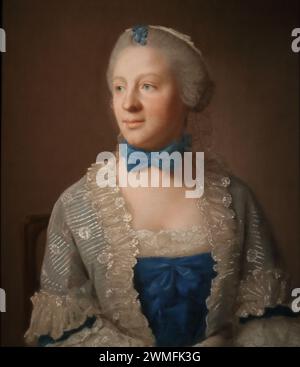 Eva-Maria Garrick des Schweizer Malers Jean-Etienne Liotard in der National Gallery in London Stockfoto