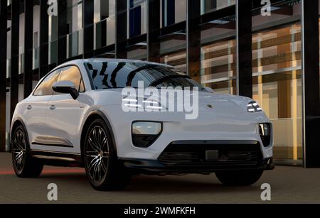 Porsche Macan – Der Meistverkaufte Porsche Goes Electric Stockfoto