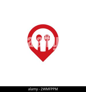 Design Des Symbols „Position Für Lebensmittel Anheften“. Icon Food Stock Vektor