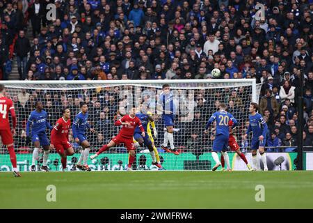 London, Großbritannien. Februar 2024. Allgemeine Maßnahmen beim Endspiel Chelsea gegen Liverpool Carabao Cup im Wembley Stadium, London, UK am 25. Februar 2024. Quelle: Paul Marriott/Alamy Live News Stockfoto