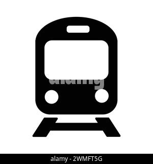 Train-Symbol Einfacher Vektor. Lokomotivschild – Umriss. Modernes Transportsymbol. Travel Railroad Station Für Apps Und Websites Stock Vektor